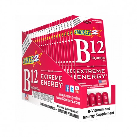 Stacker 2 - 24ct Blister Pack  - B12 Extreme Energy