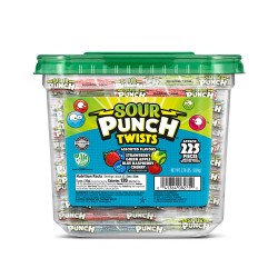 Sour Punch 3' Twists 4 Flavor Tub