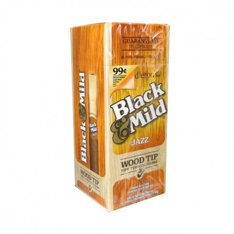 Black & Mild 25ct bx Wood Tip  -  PP $0.99  JAZZ