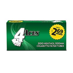 4 Aces Tubes - 100mm Menthol 5/200ct  PP $2.69